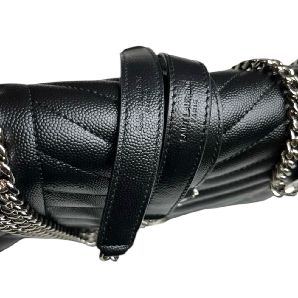 YSL Leather Handbag Chevron - Picture 7 of 9